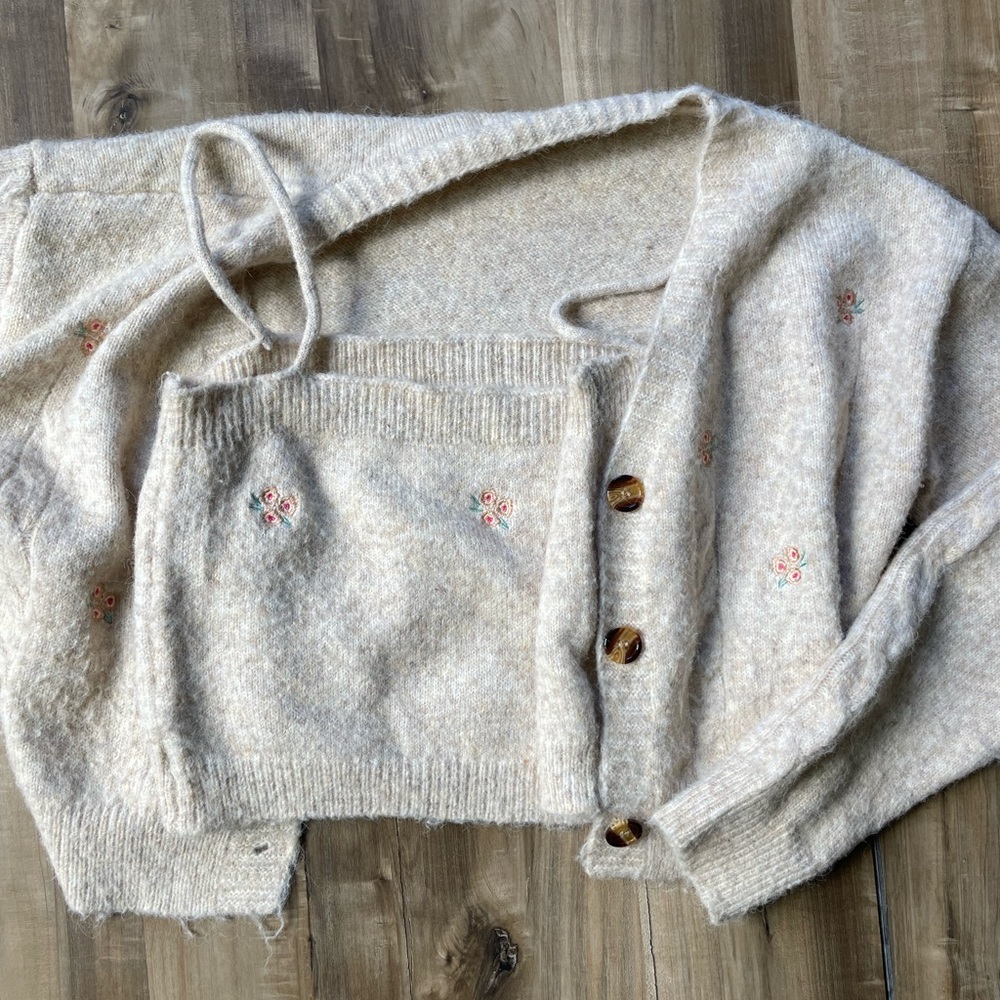 Cardigan Cropped with Matching Top